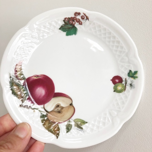 5 VTG Philippe Deshoulieres Canape Appetizer Fruit Plates Lourioux France 5.75" - Picture 6 of 11